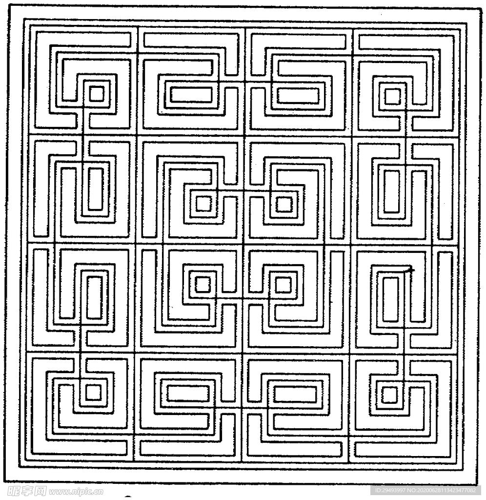 镂空花图案