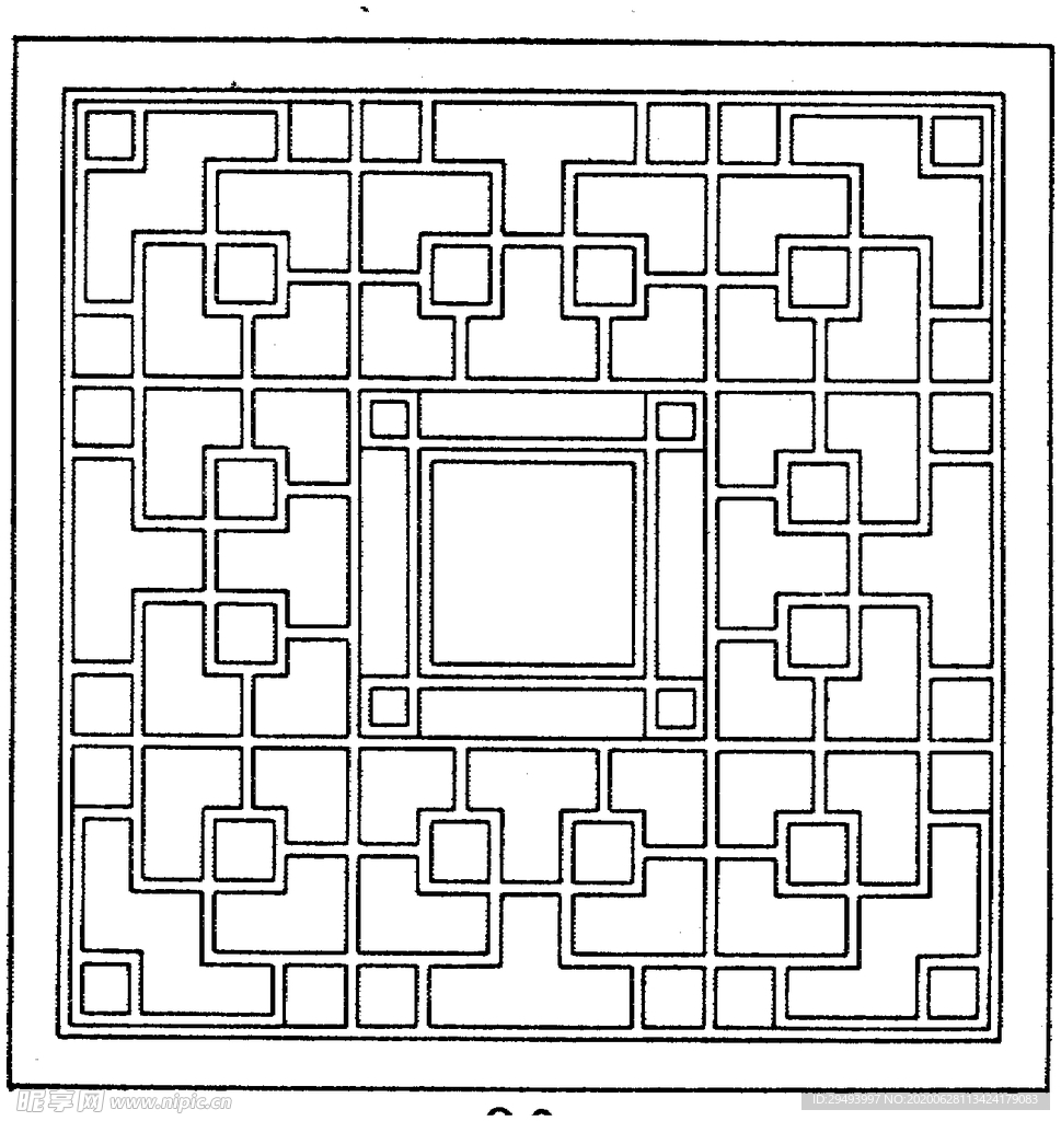 镂空花图案