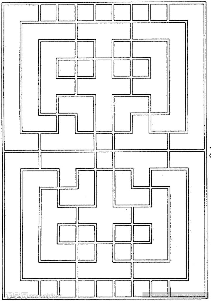 镂空花图案