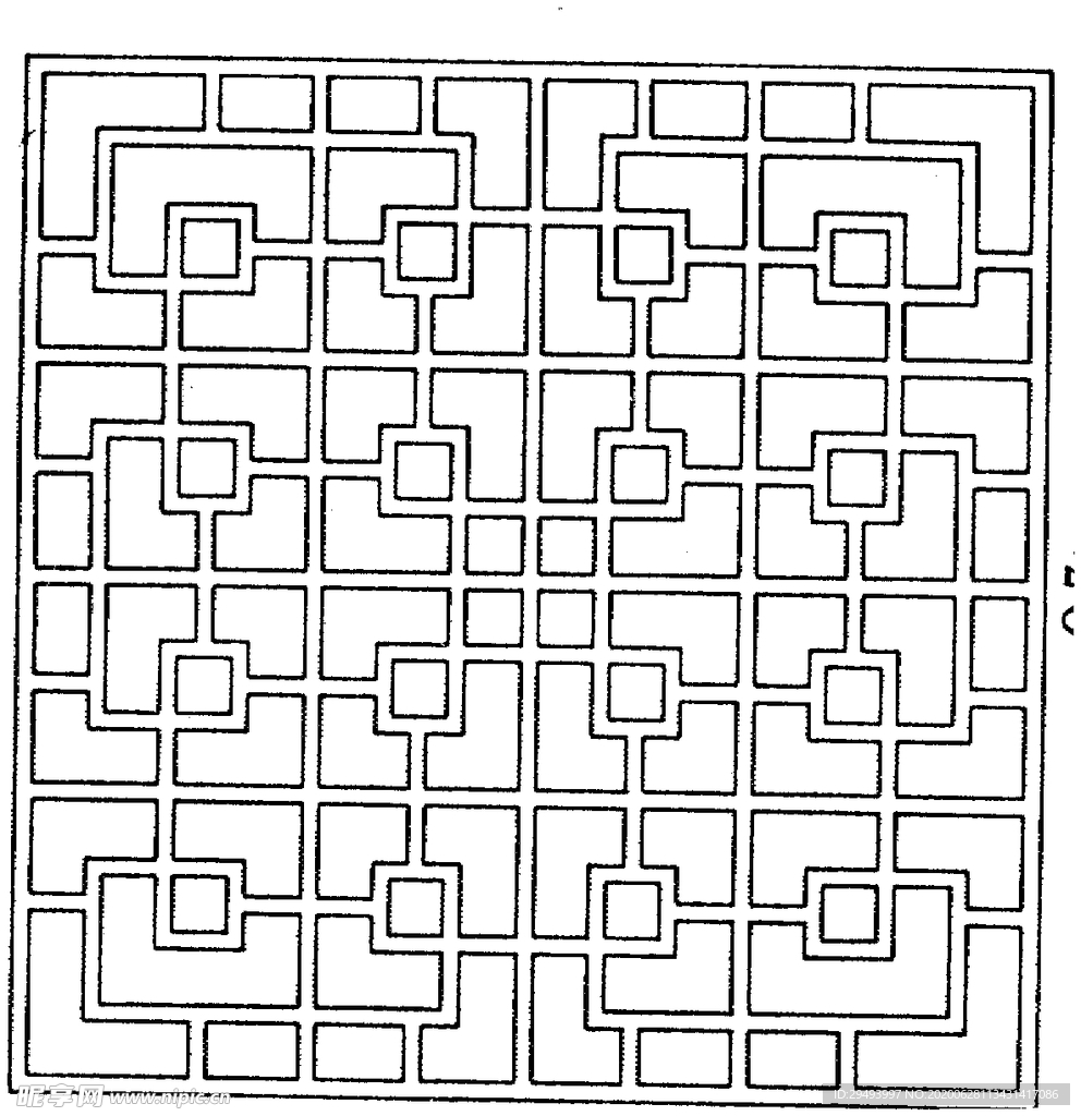 镂空花图案