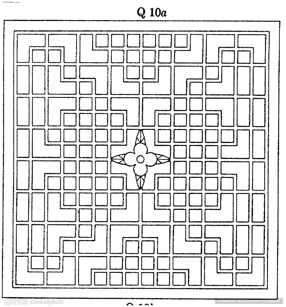 镂空花图案
