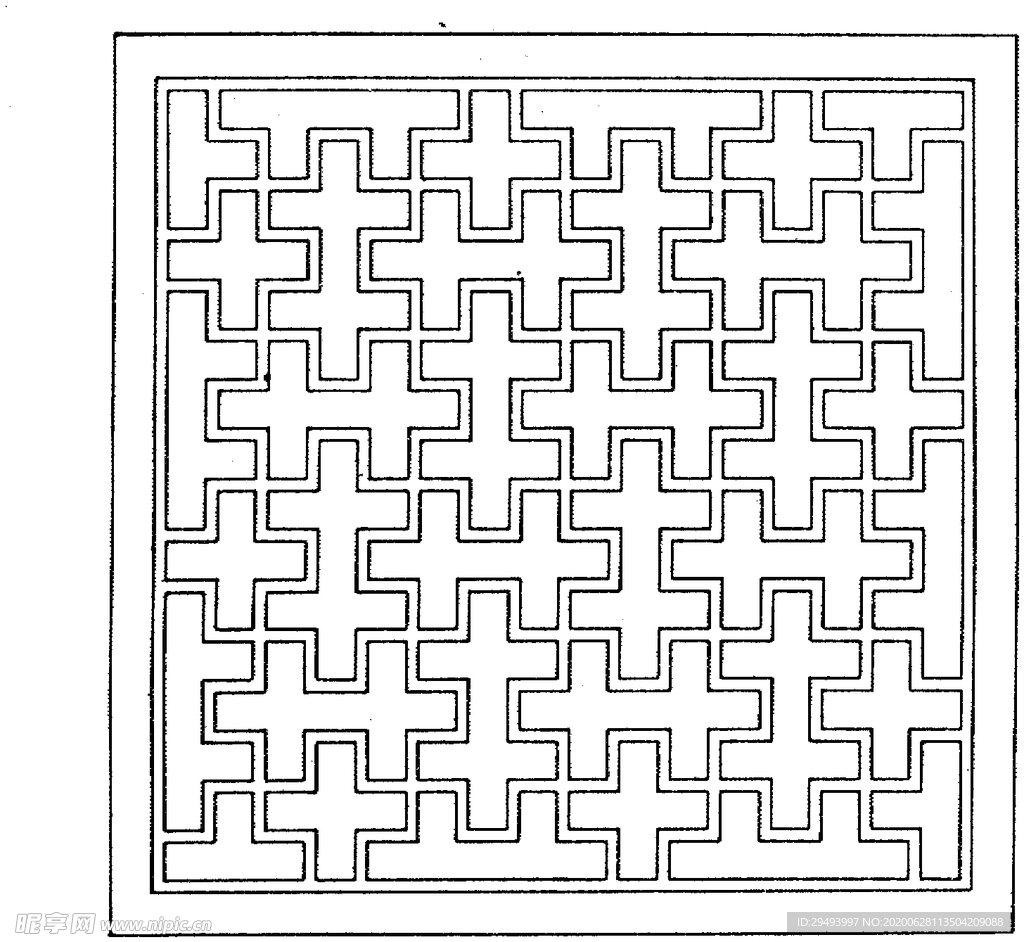 镂空花图案
