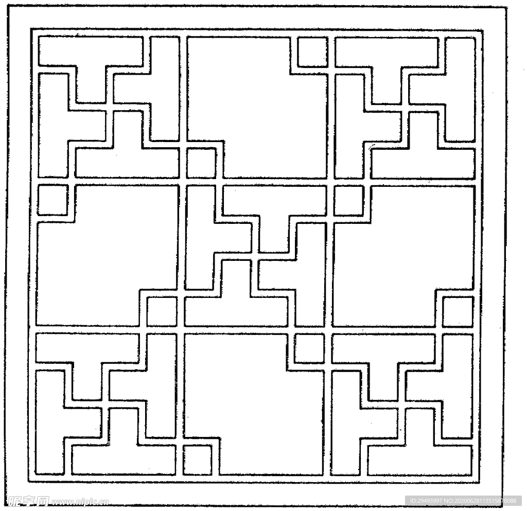 镂空花图案