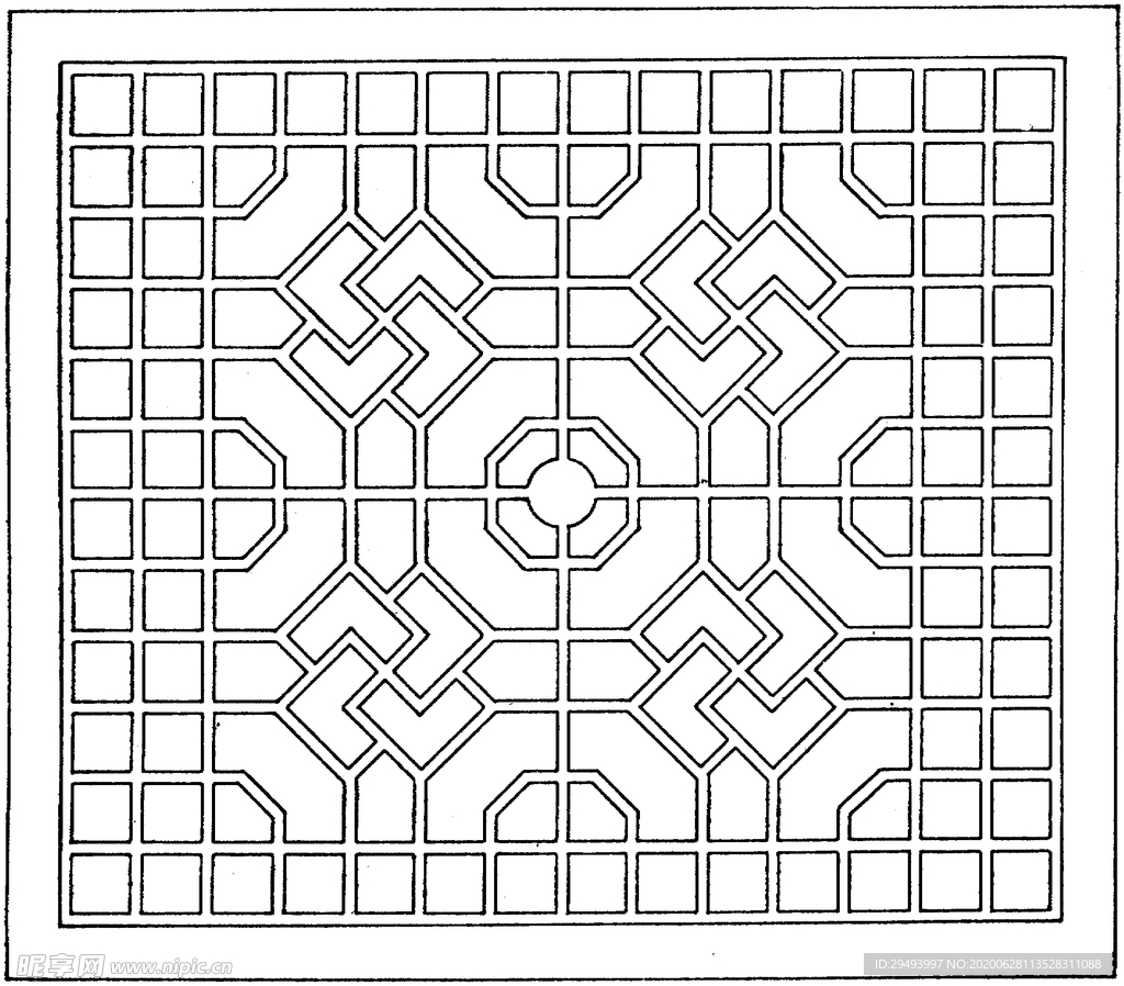 镂空花图案