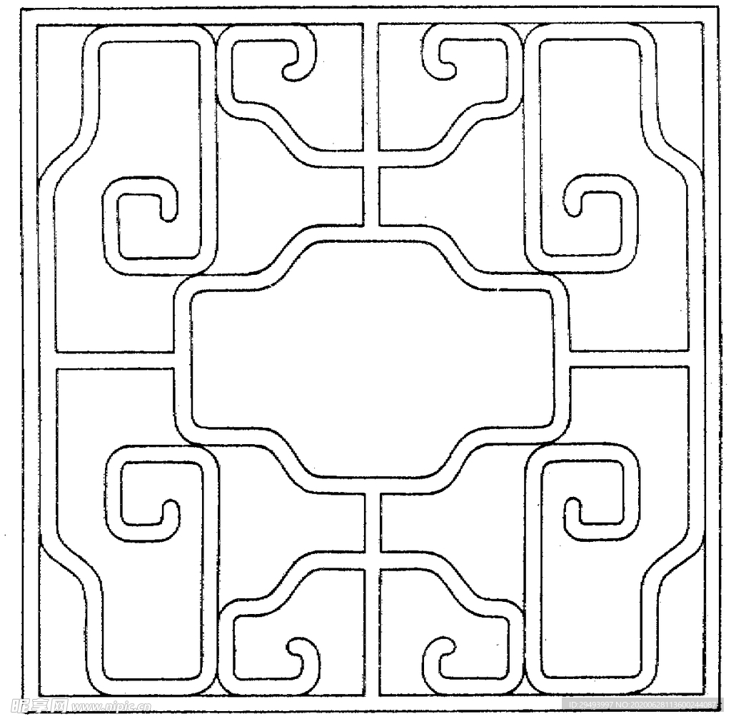 镂空花图案