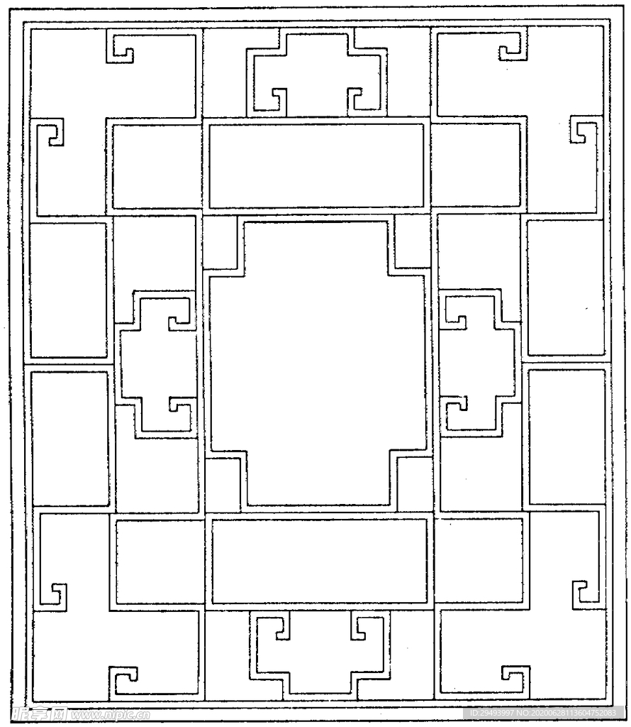 镂空花图案