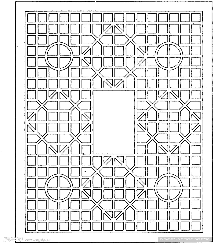 镂空花图案