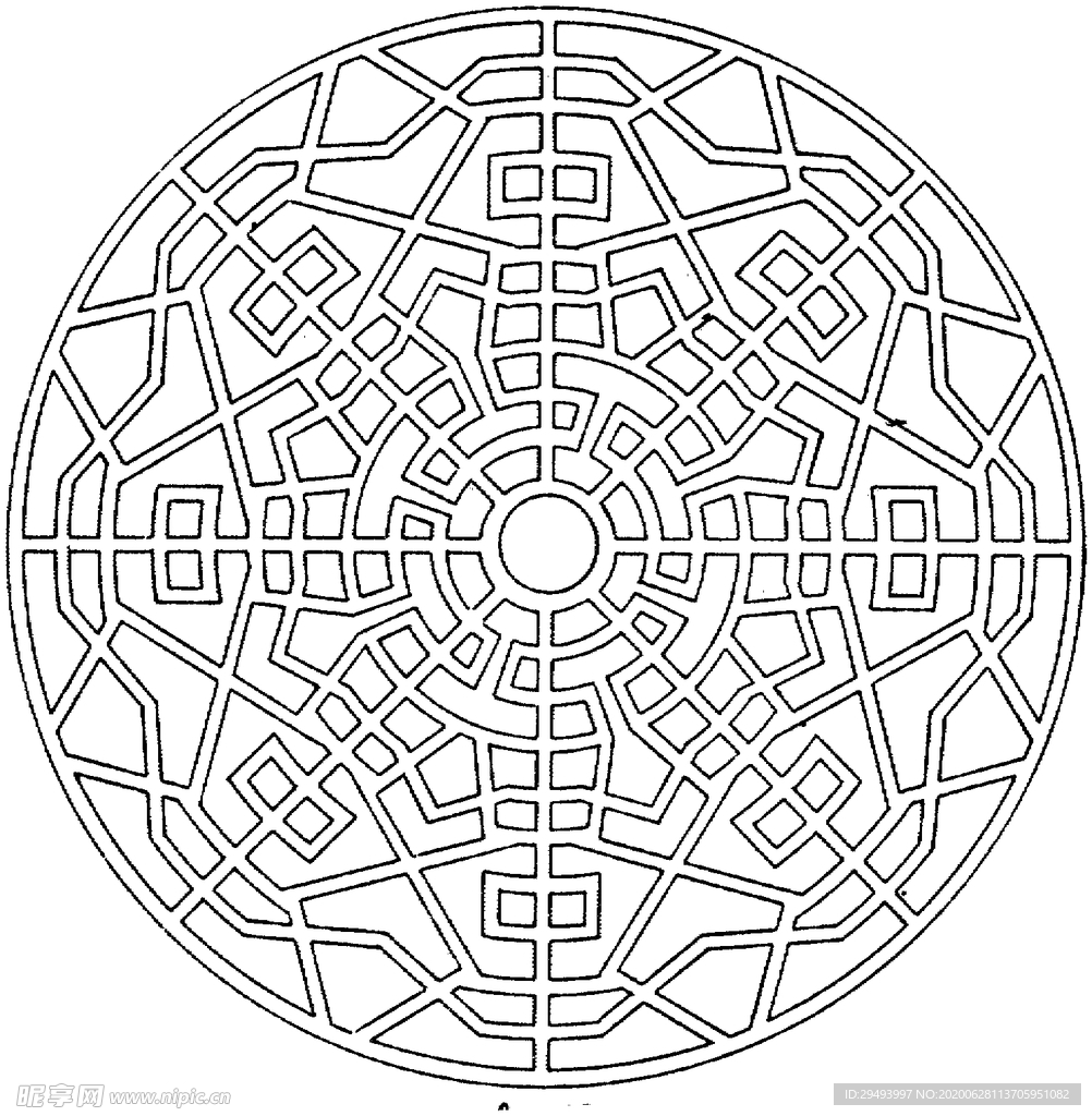镂空花图案