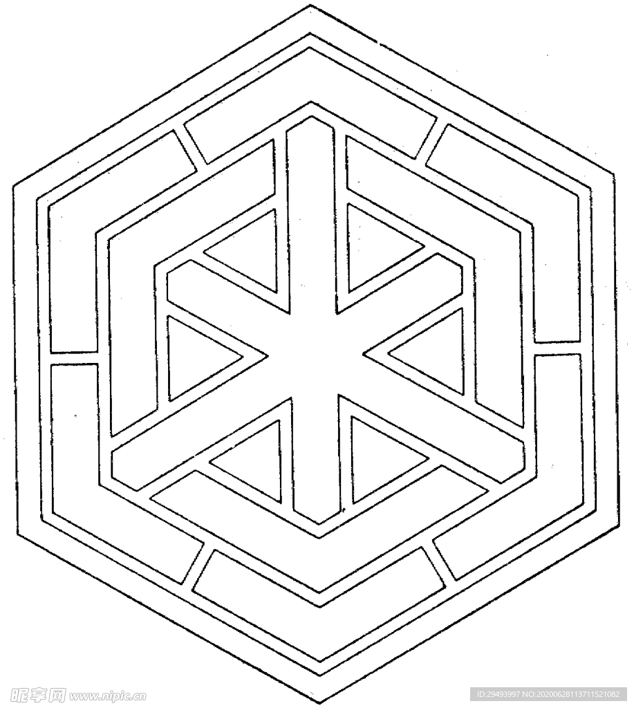 镂空花图案