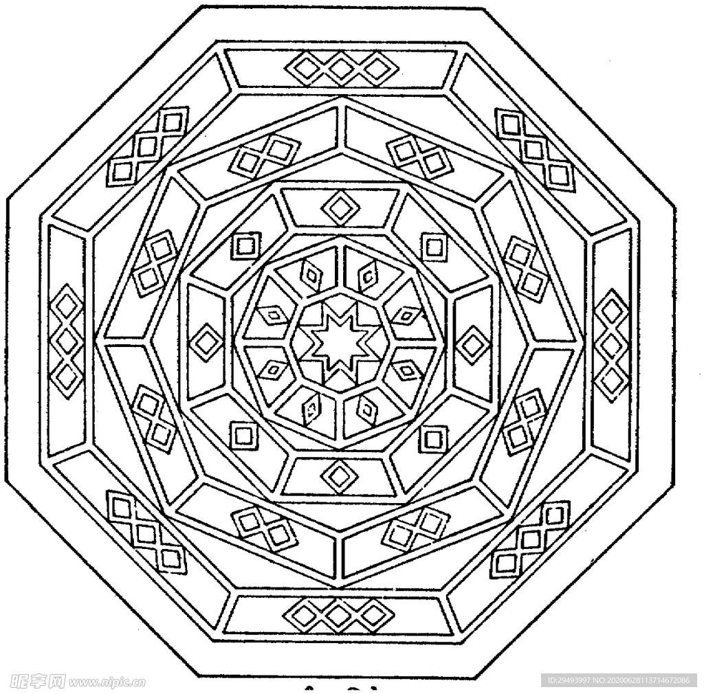 镂空花图案