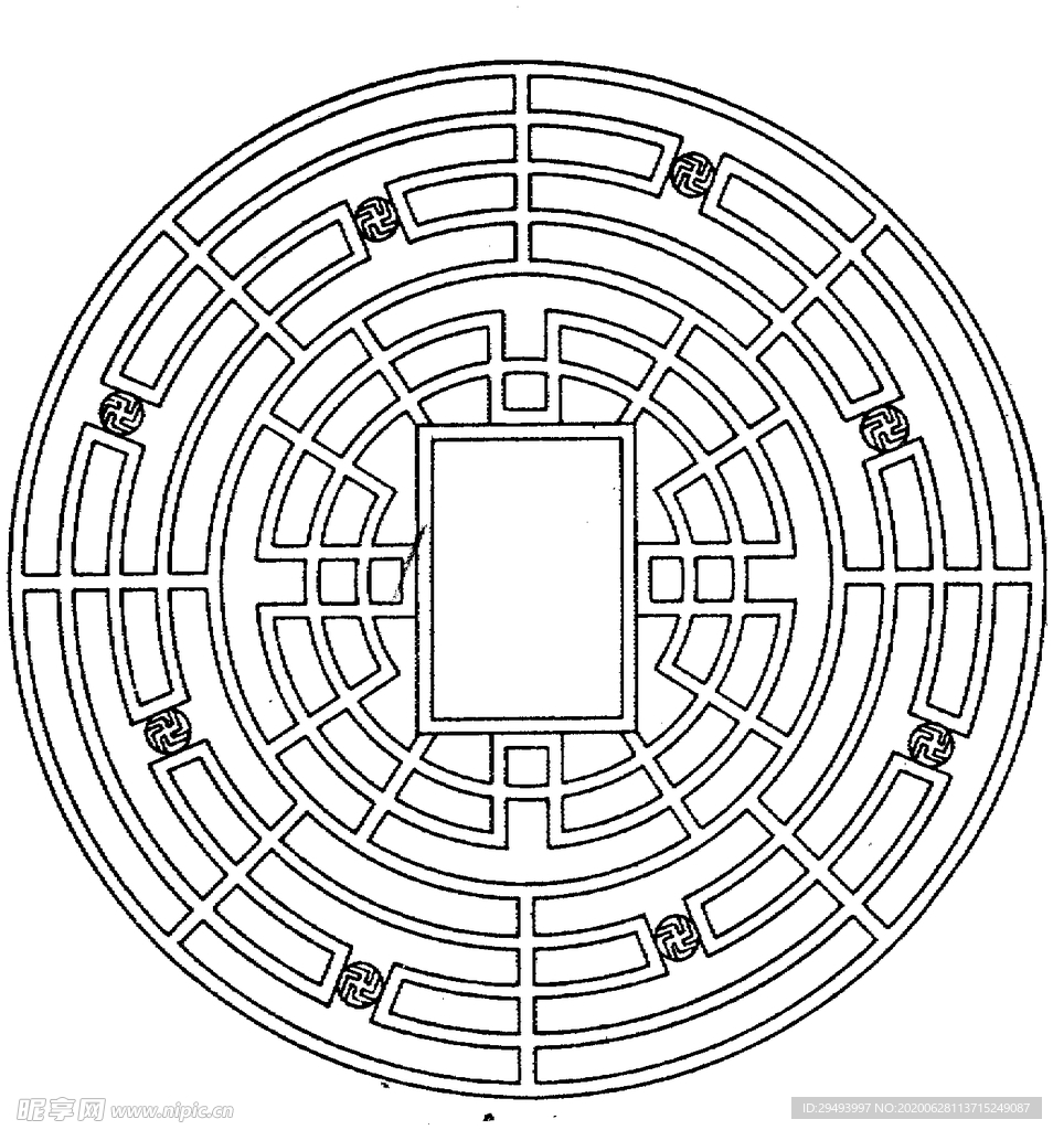 镂空花图案