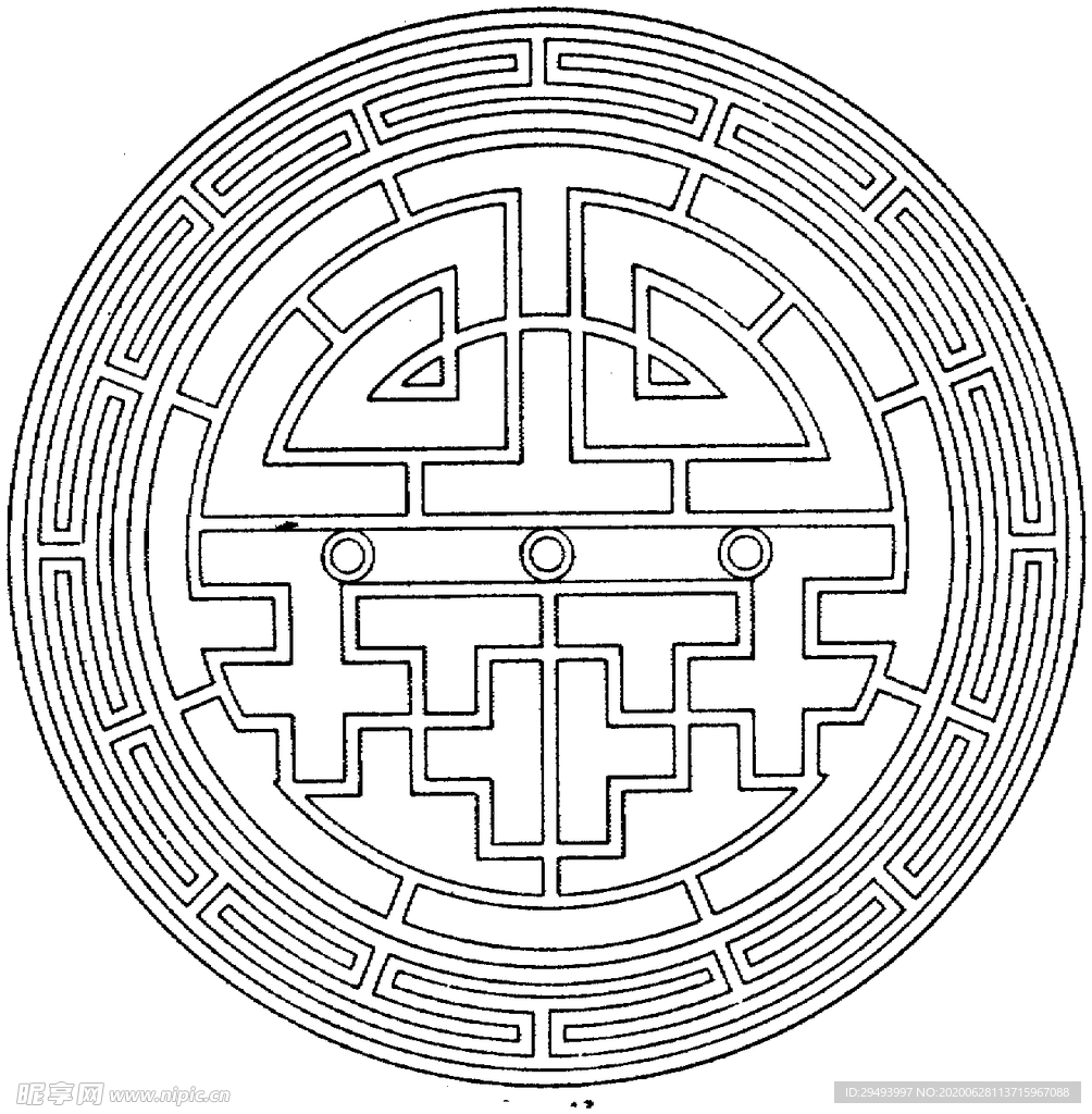 镂空花图案