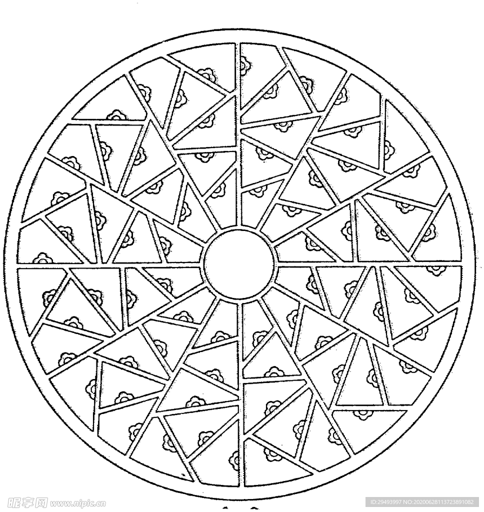 镂空花图案