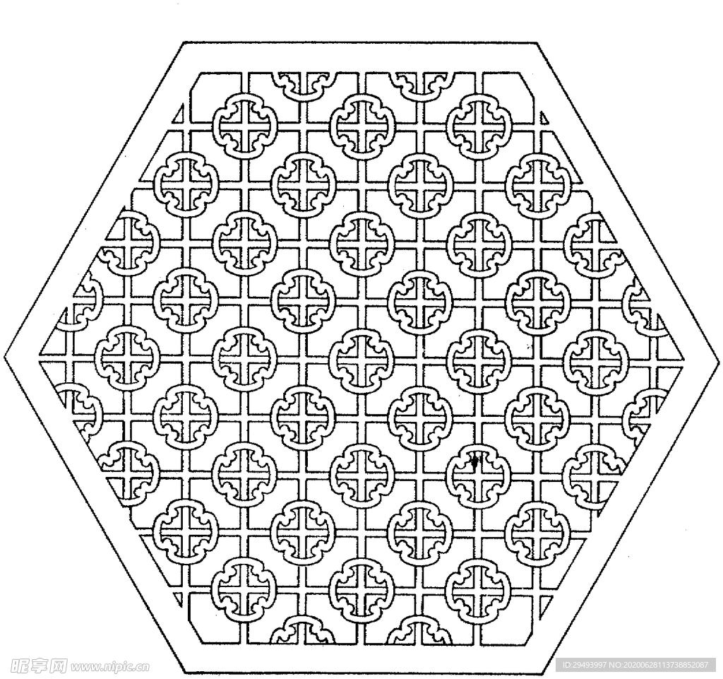 镂空花图案