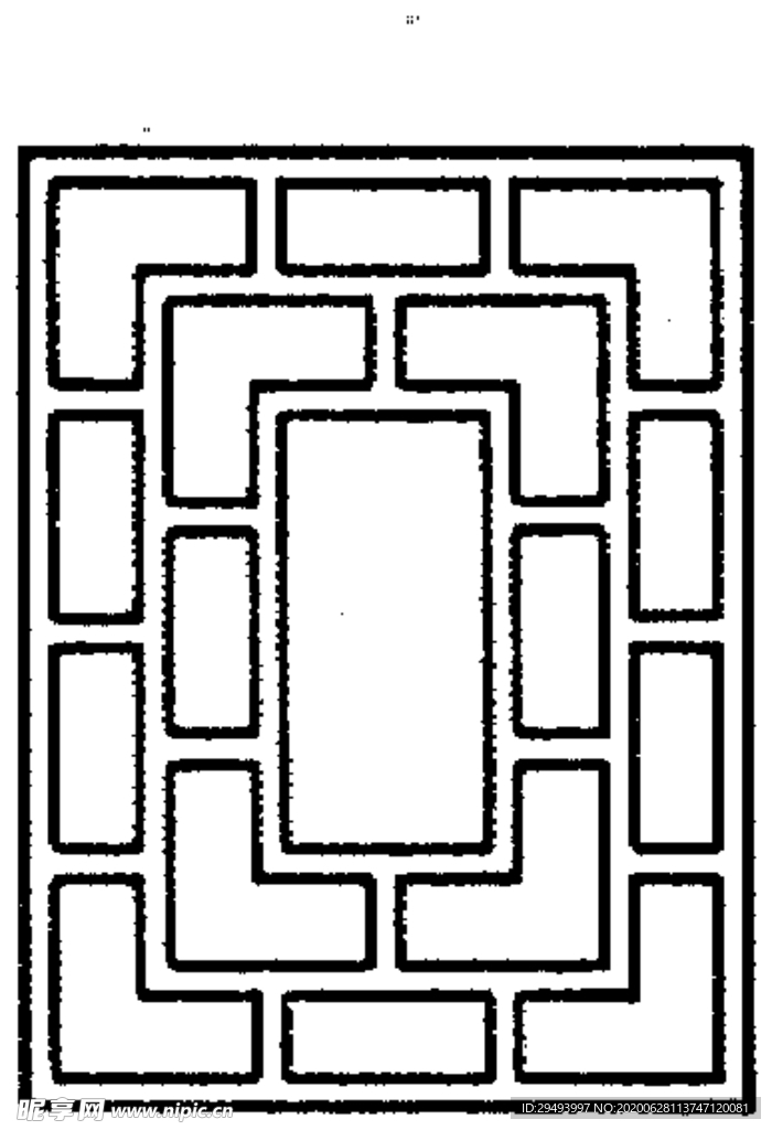 镂空花图案