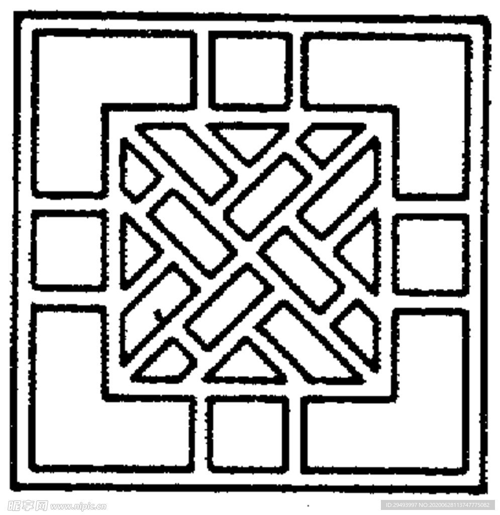 镂空花图案