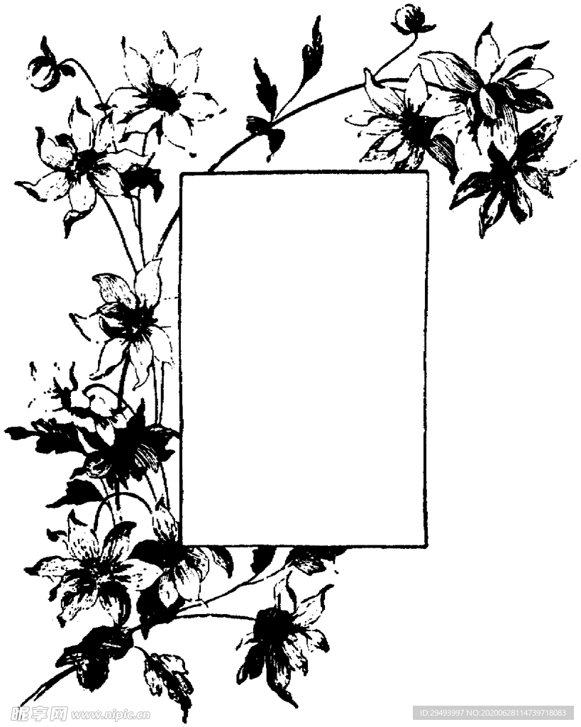 镂空花图案