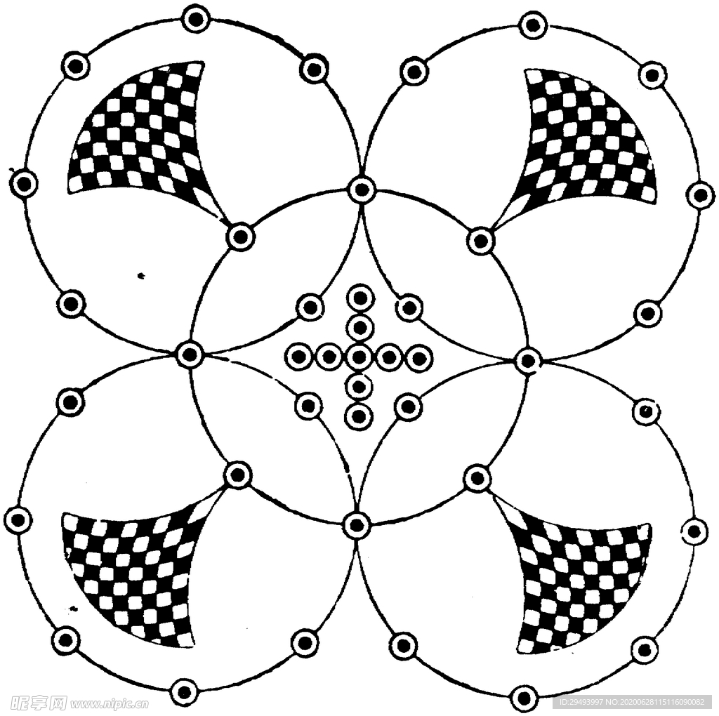 镂空花图案