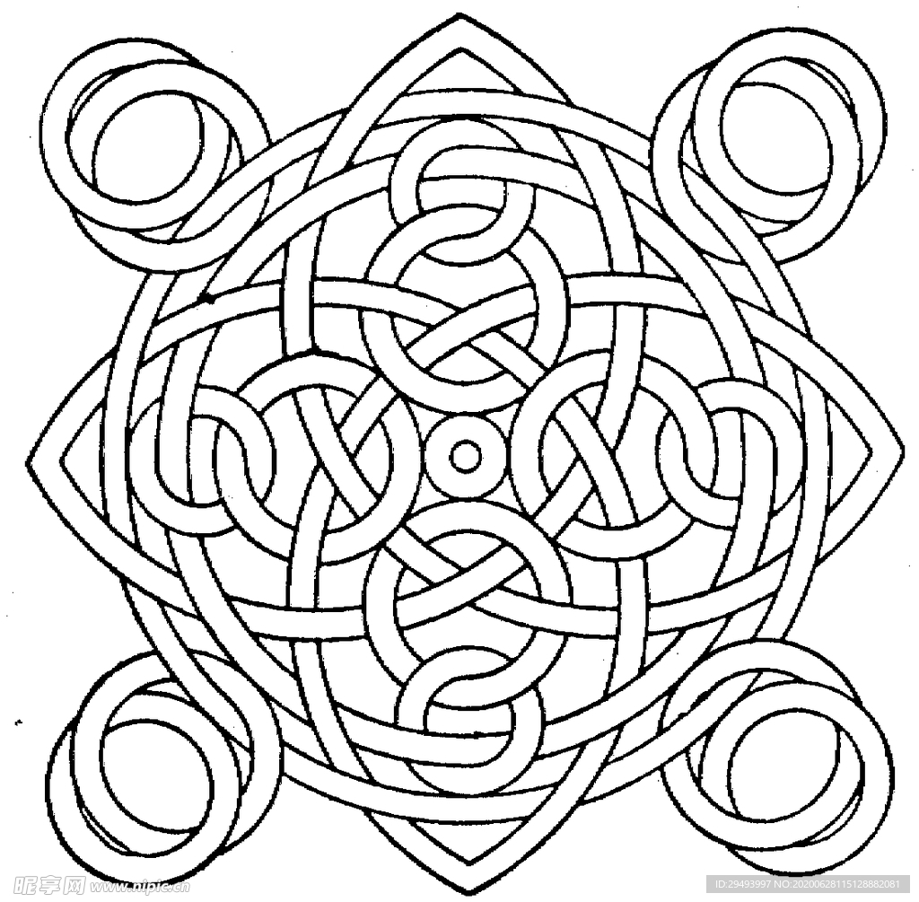 镂空花图案