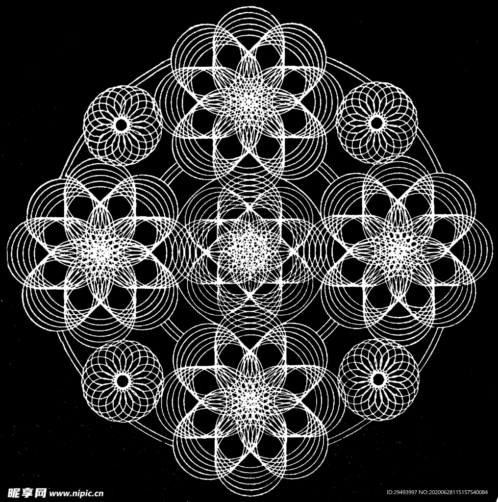 镂空花图案