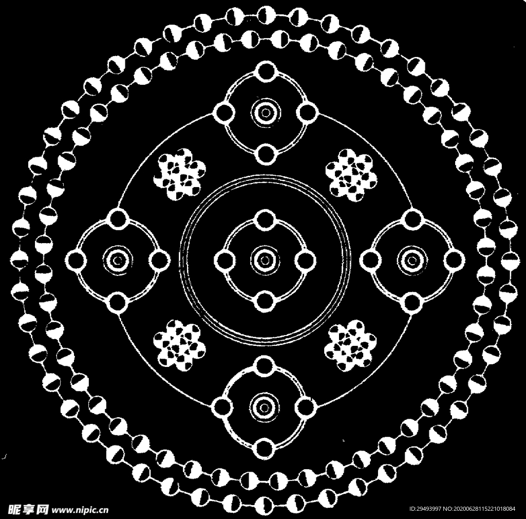 镂空花图案