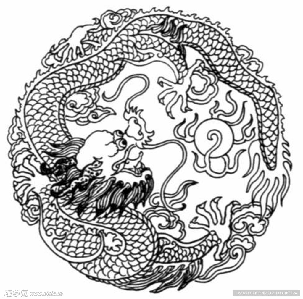 中式花边图案