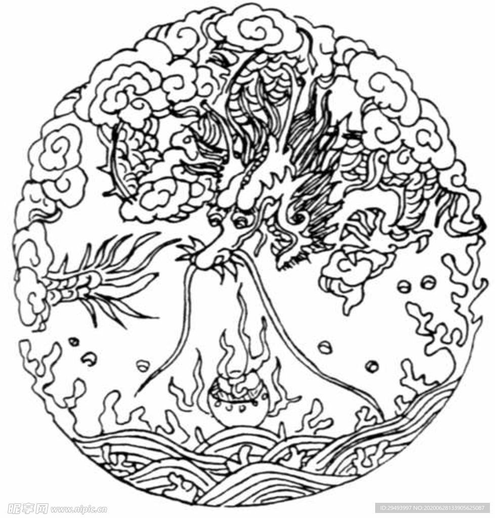 中式花边图案