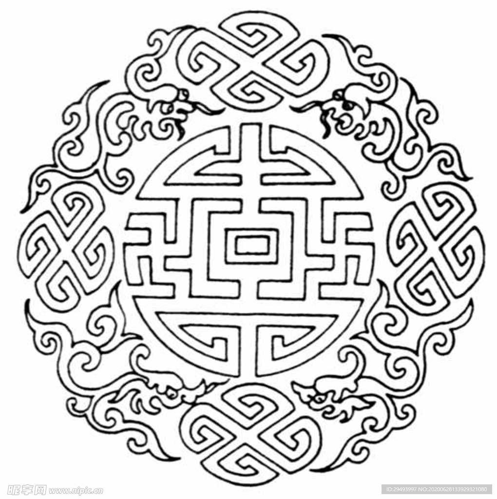 中式花边图案