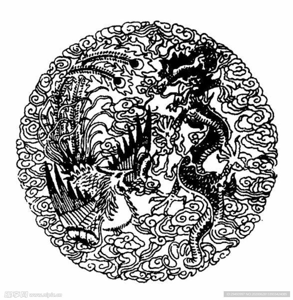 中式花边图案