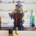 姜太公钓鱼瓷器摆件