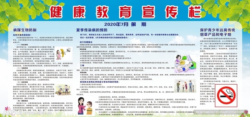 2020年7月健康教育宣传栏