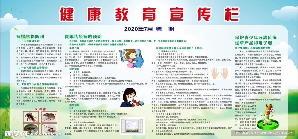 2020年7月健康教育宣传栏