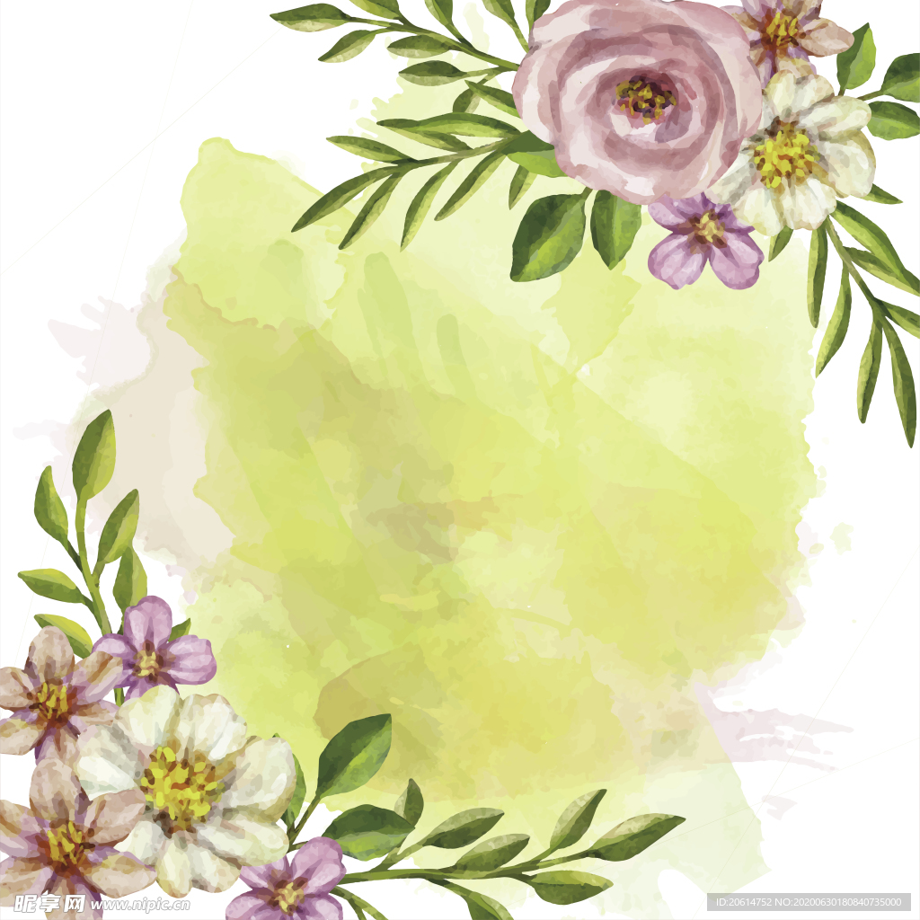 卡通鲜花海报