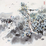 中国风水墨风景国画