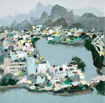 中国风水墨风景国画