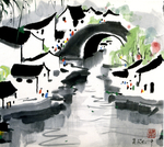 山水风景水墨国画