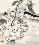 山水风景水墨国画