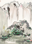 山水风景水墨国画