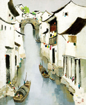 山水风景水墨国画
