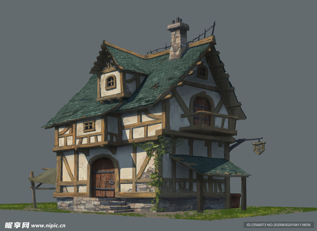 游戏场景风景插画