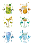 简约扁平卡通鸡尾酒