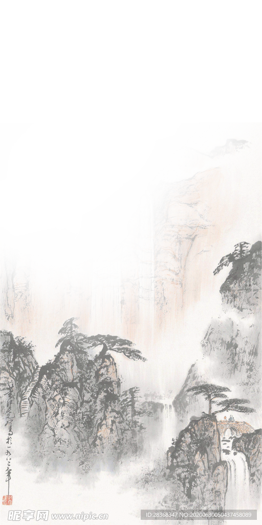 水墨山水素材