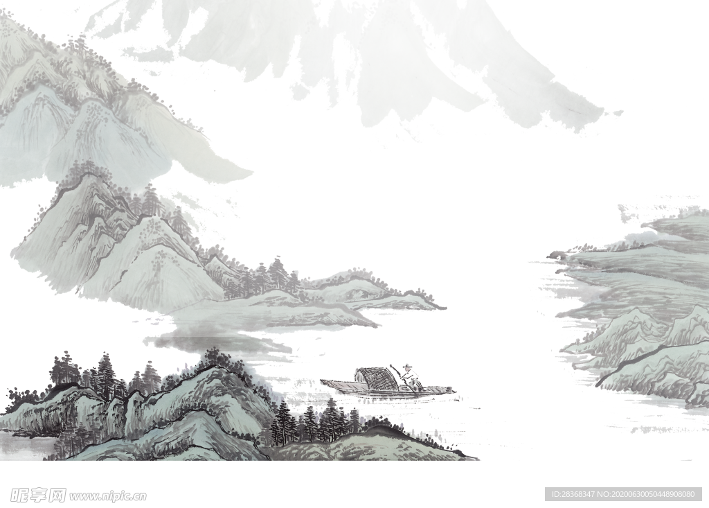 水墨山水素材