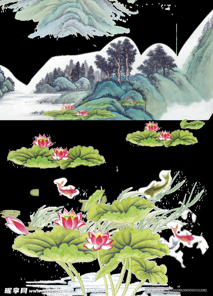 水墨山水素材