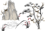 水墨山水素材