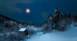 夜晚雪景