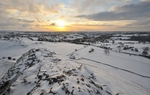 夕阳雪景