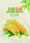 有机蔬菜玉米超市促销活动海报