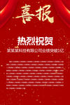 大气企业公司红色喜庆海报