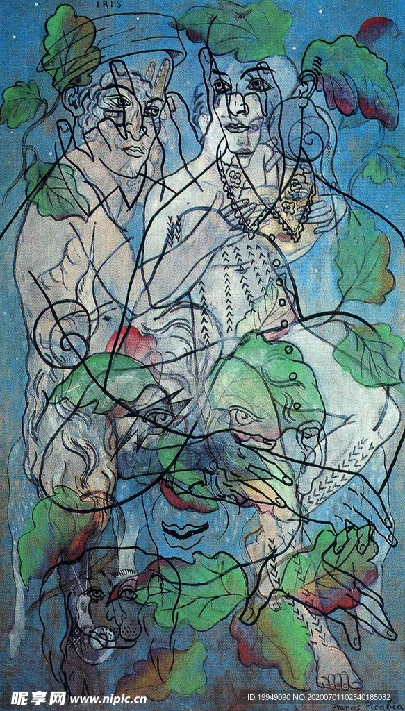 人物抽象油画